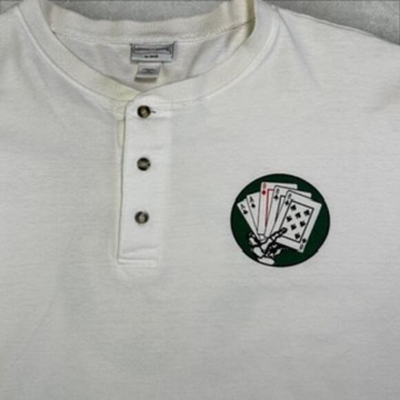 Vintage Biker Gang Henley Button "Deacons of Deadwood" Texas Shirt - Picture 3 of 5